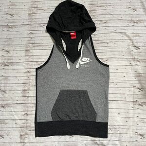 Nike Gym Early 2000s Womens Sleeveless Hoodie Shirt Size Small Racerback Red Tag